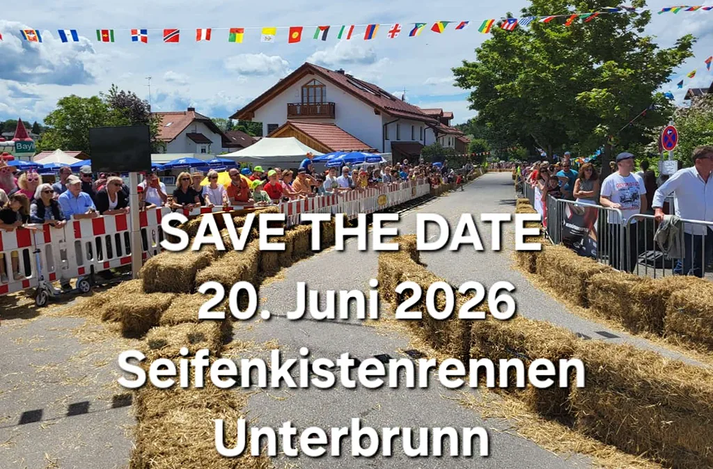 Seifenkistenrennen Unterbrunn // Save the Date 20 Juni 2026